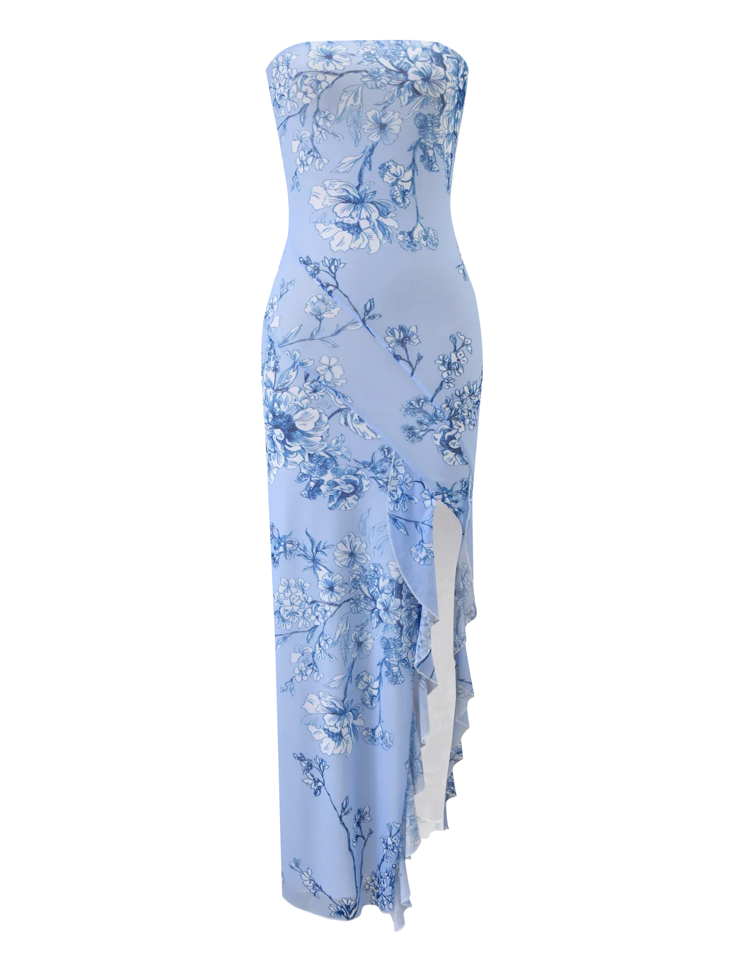 THEO MAXI DRESS BLUE FLORAL