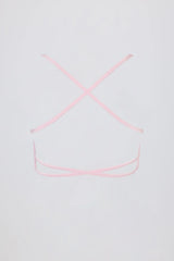 Super Sculpt Seamless Backless Sports Bra in Powder Pink