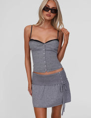 ROWENA MINI SKIRT GREY