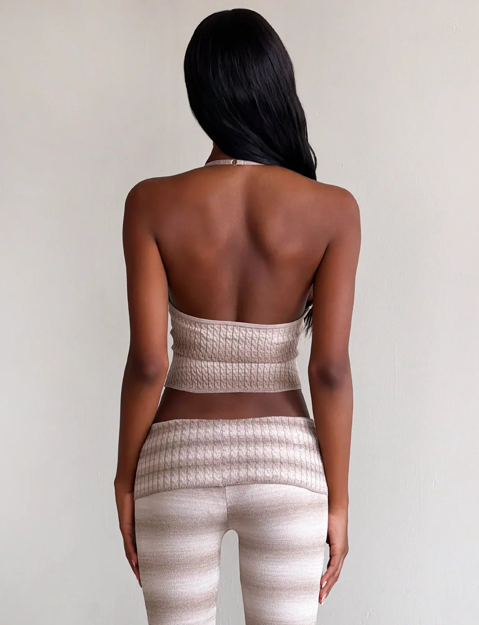 MARISSA KNIT CAMI TAUPE OMBRE STRIPE