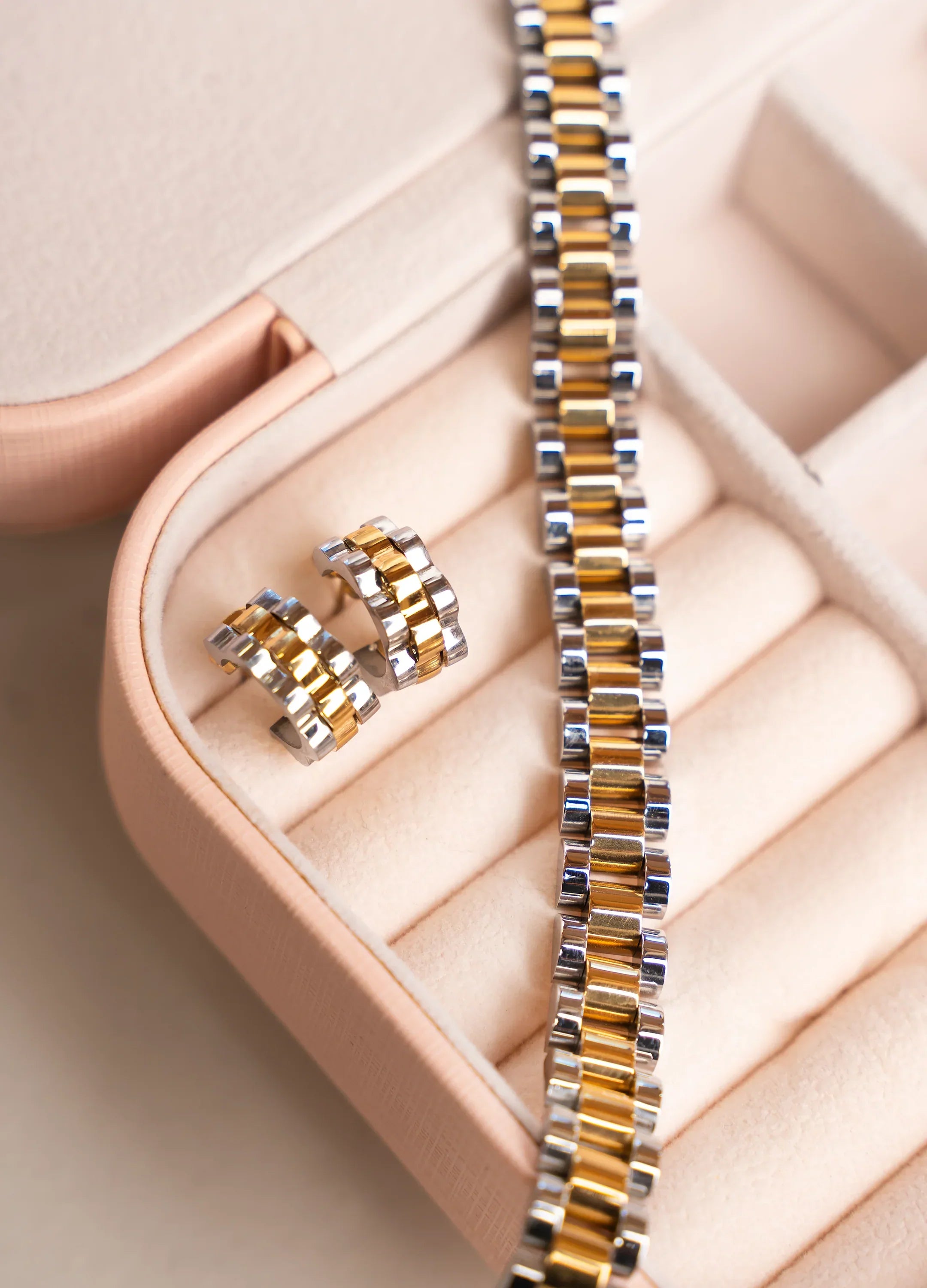 Vega Silver and Gold Band Bracelet