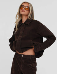 CAMELLIA BOMBER JACKET CHOCOLATE SUEDE