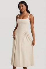 Modal A Line Midaxi Dress in Ivory