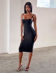 MIDORI MIDI BANDAGE DRESS BLACK