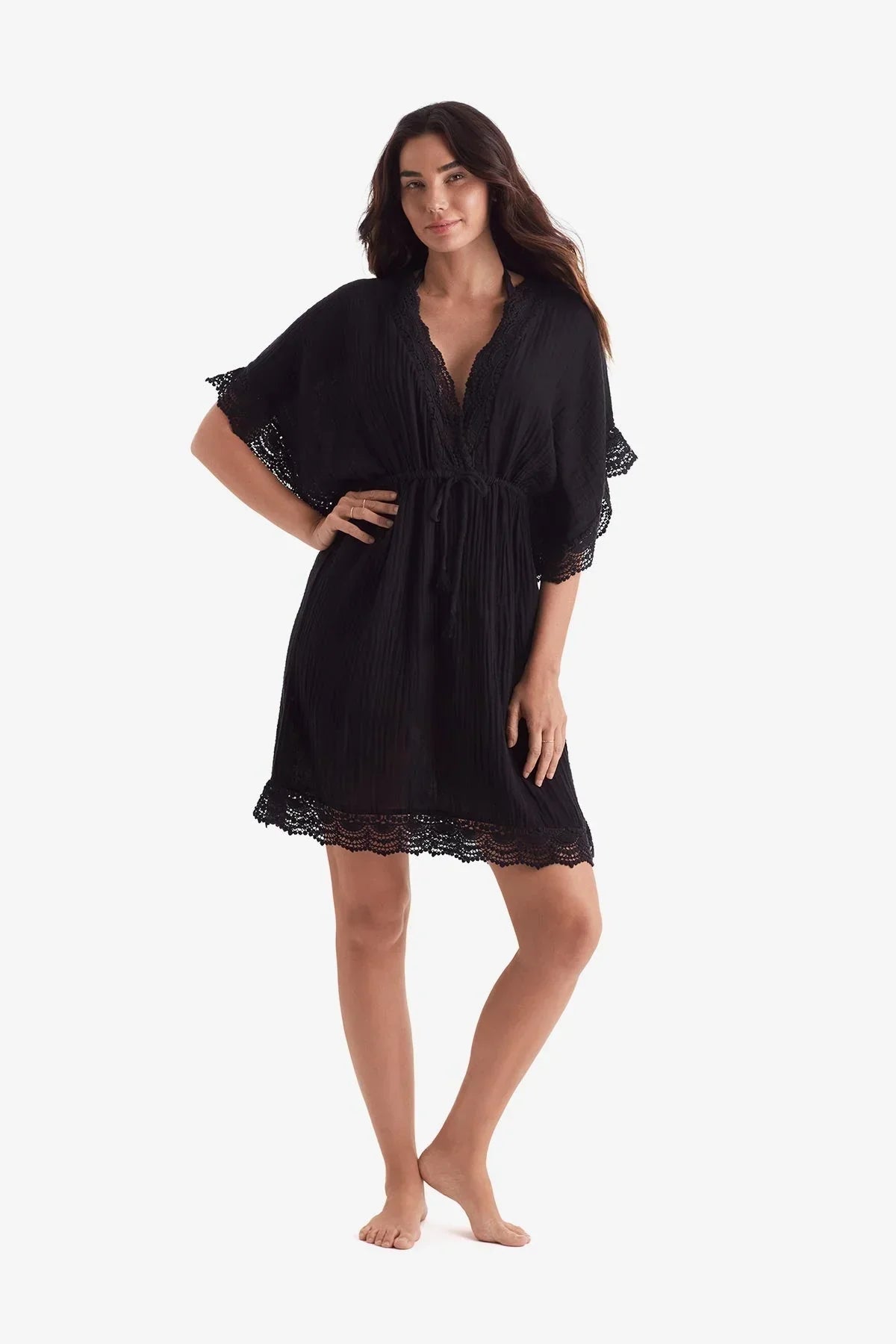Horizon Tunic Black Bliss Gauze