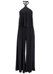 Cross Neck Jumpsuit Jet Black