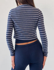TIMARA CARDIGAN NAVY STRIPE