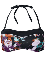 Color Block Bandeau Top Painted Florals
