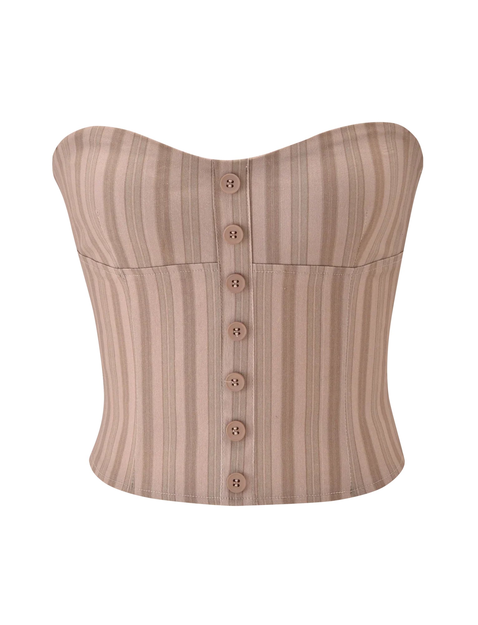 KITTIE STRAPLESS CORSET TAUPE STRIPE