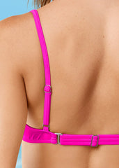Push Up Bikini Top Electric Pink