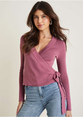 Wrap Sweater Heather Rose