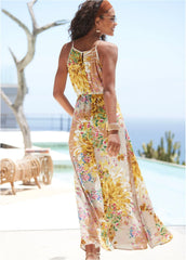 Floral Maxi Dress Yellow Multi