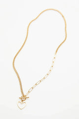 Heart Charm Toggle Necklace