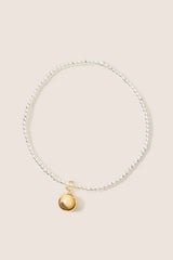 Classic Mixed Metal 2mm Bracelet w Bead