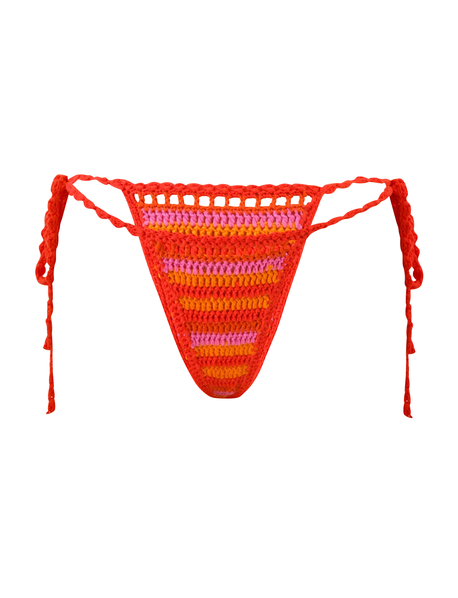 CORA BIKINI BOTTOM SUNSET TROPICAL STRIPE