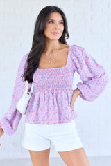 Darling Days Pink Floral And Gingham Top