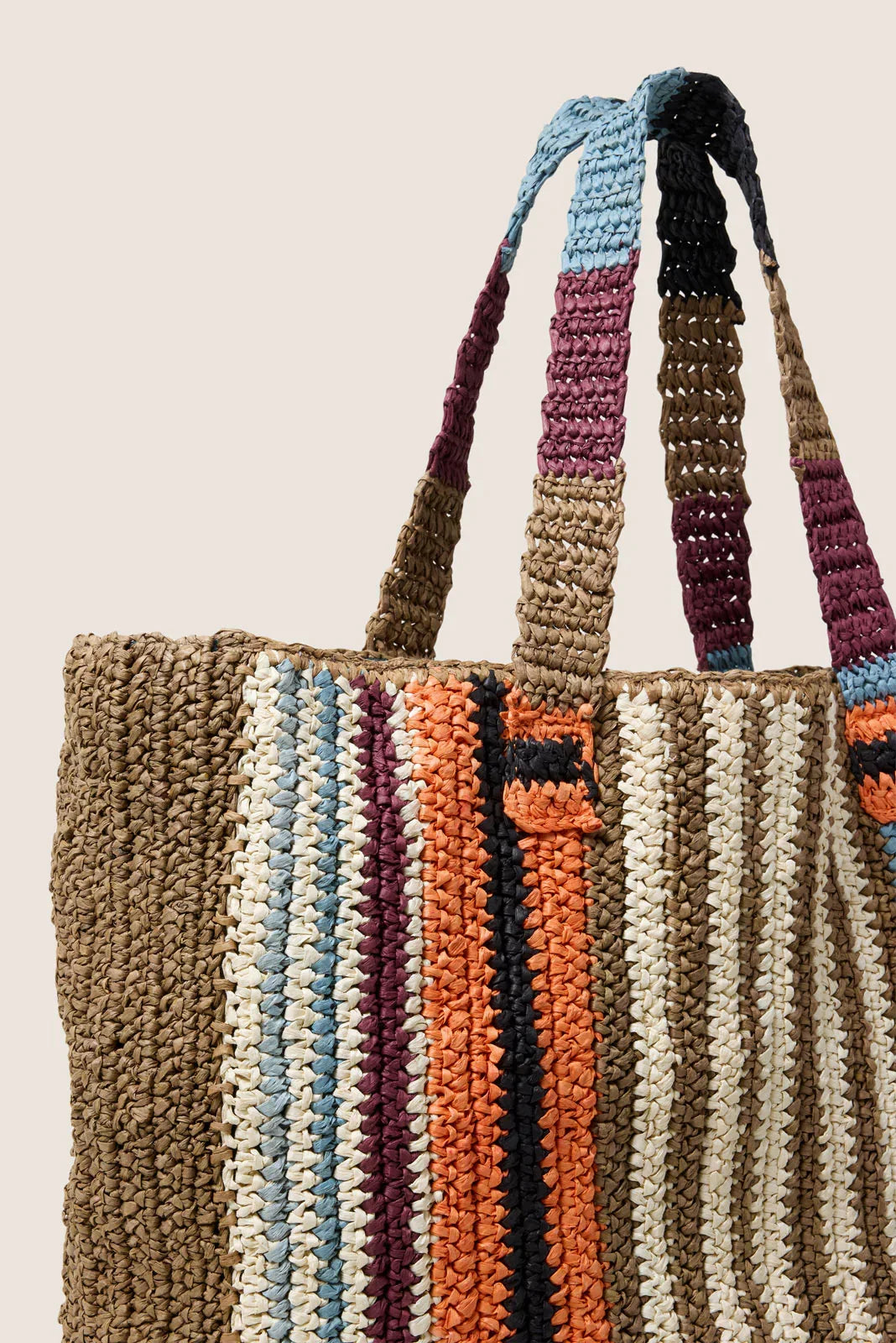 Woven Striped Tote