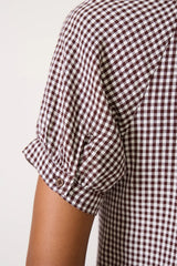 Gingham Raglan Blouse