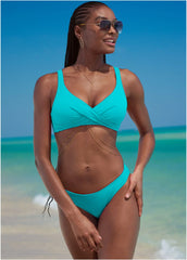 Lovely Lift Wrap Top Aqua Reef