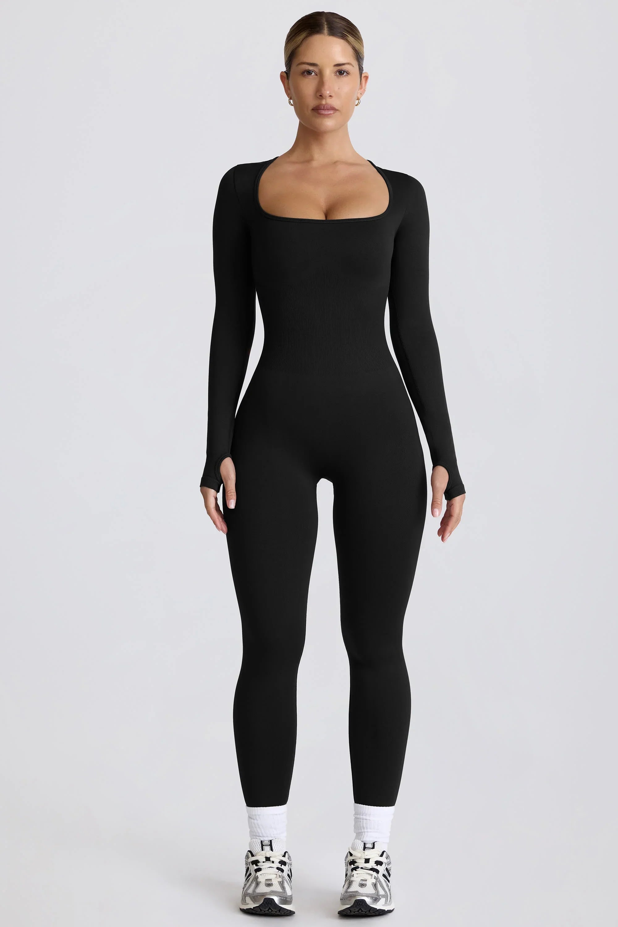 Super Sculpt Seamless Full Length Jumpsuit in Black