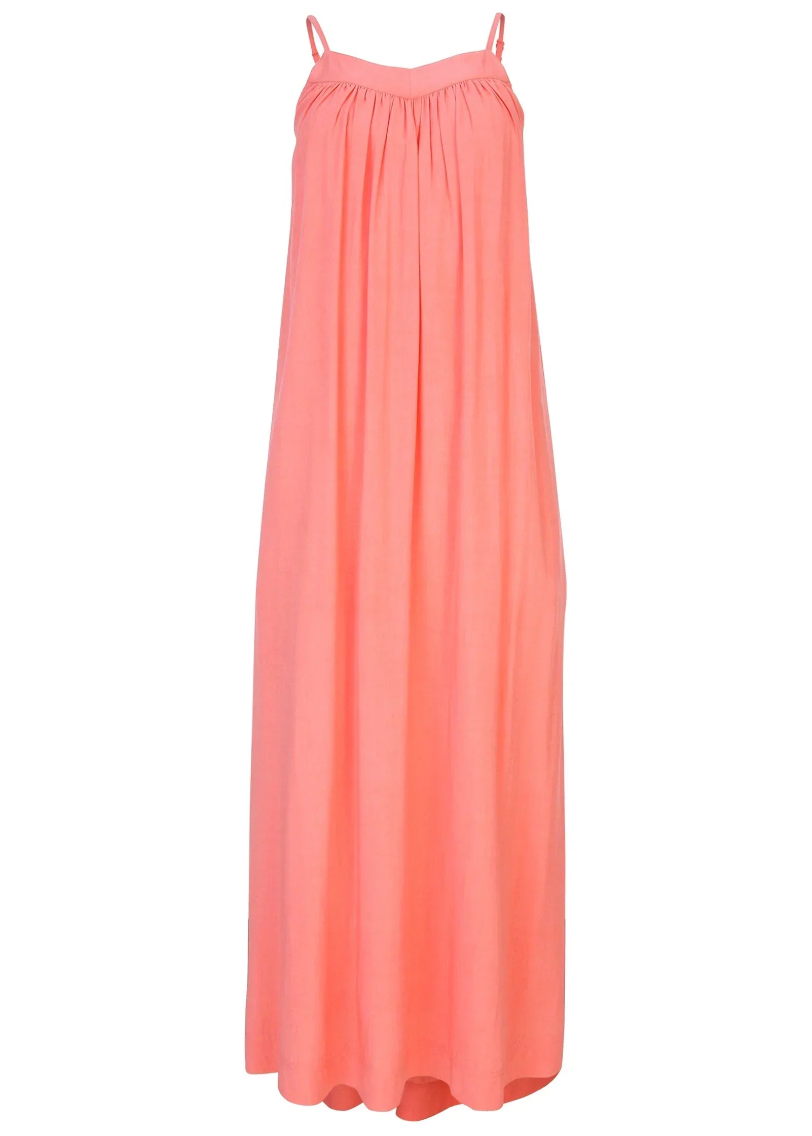 V Neck Maxi Dress Coral