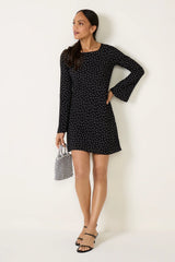 Campbell Dot Crepe Mini Dress