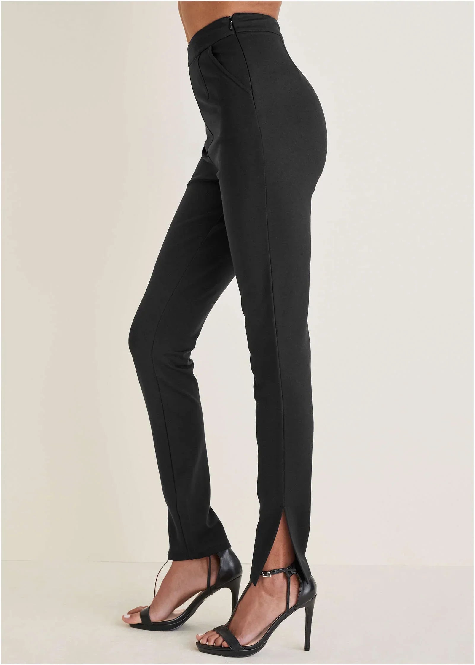 Smoothing Ponte Skinny Pants Jet Black