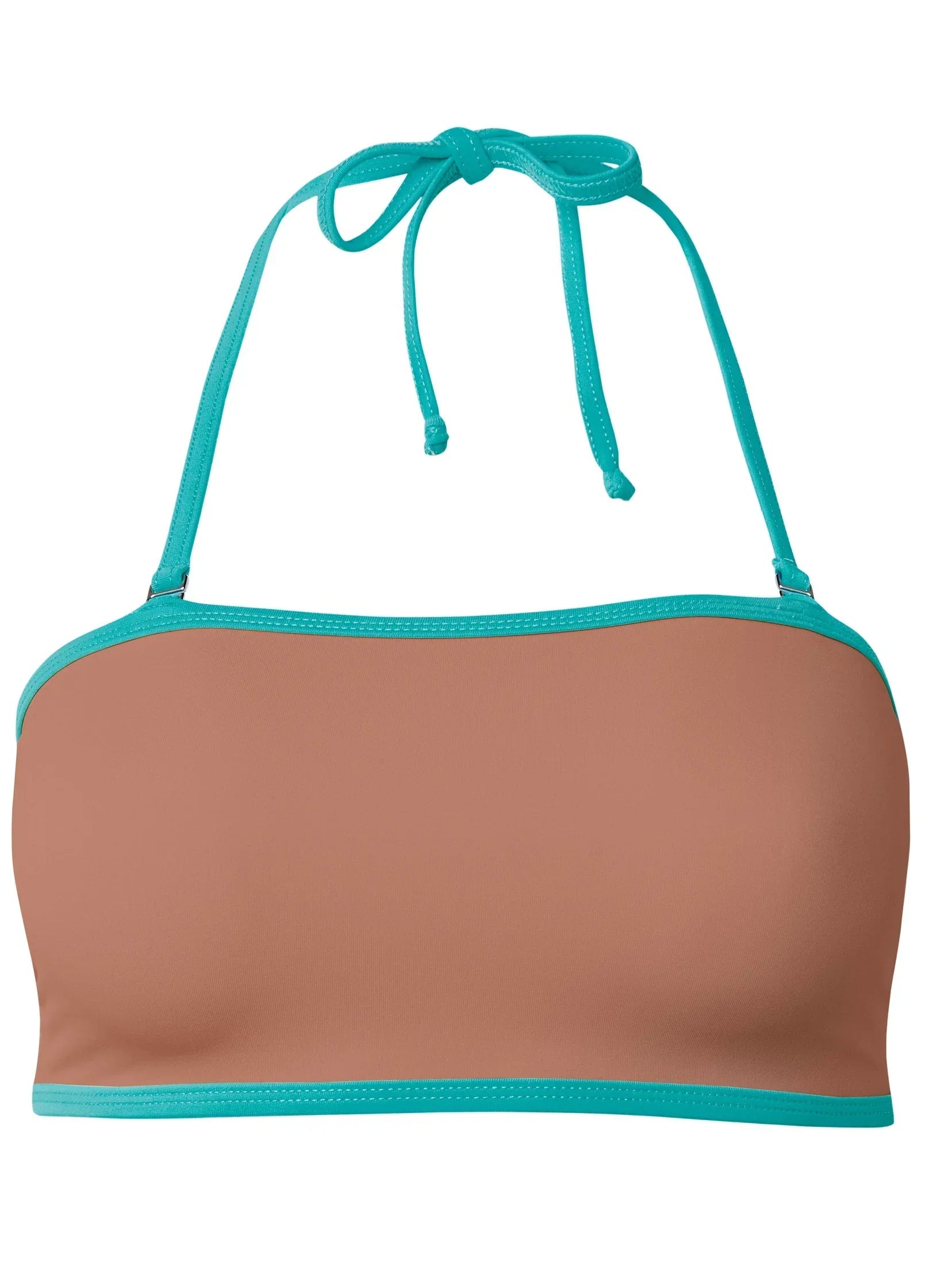 Bandeau Lace Up Top MacchiatoAquaUltramarineblue