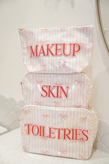 KenzKustomz Pink Ribbons Clear Coat Bag Makeup PREORDER