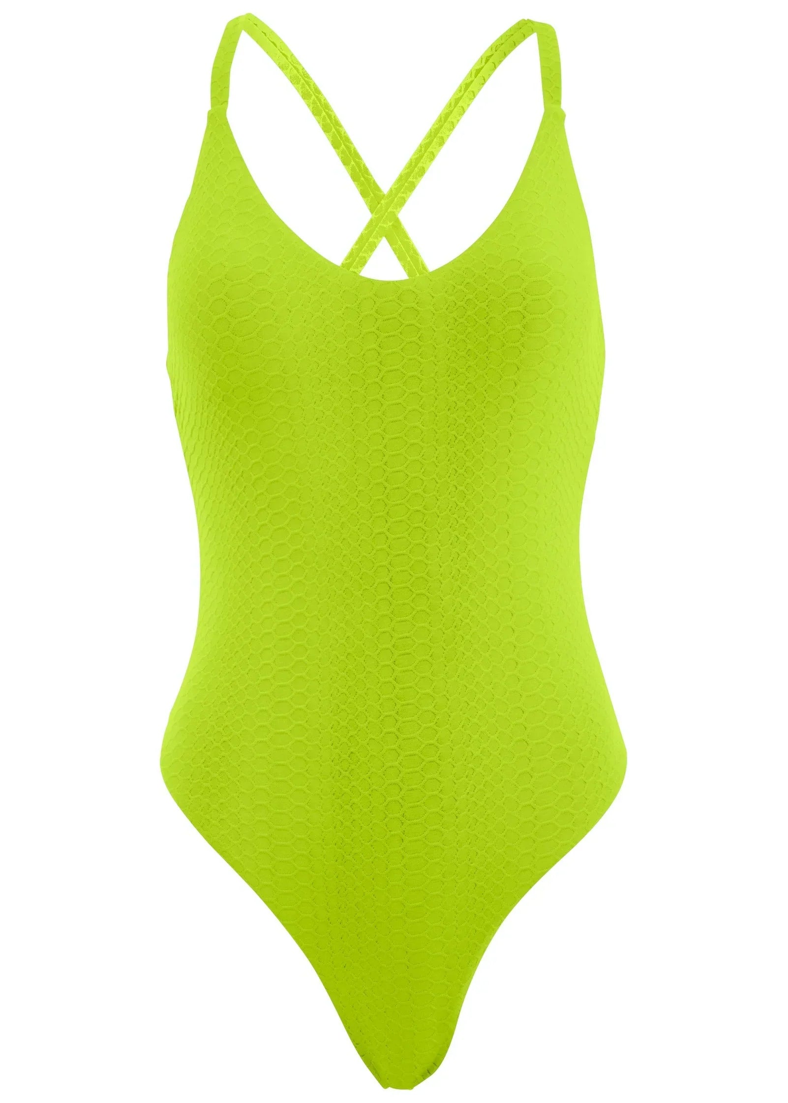 High Leg One Piece Lime