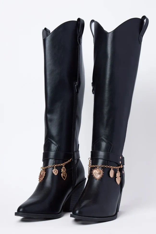 Cattle Black Charm Cowboy Boots FINAL SALE