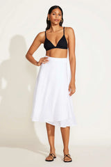 Lana Linen Wrap Skirt White EcoLinen