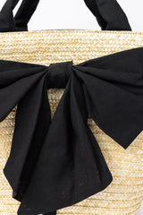 Beckett Black Bow Straw Tote SALE