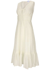 Sleeveless Eyelet Midi Off White