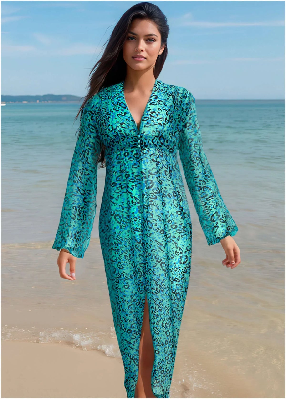 Sea Breeze Kimono Cover Up Ocean Animal