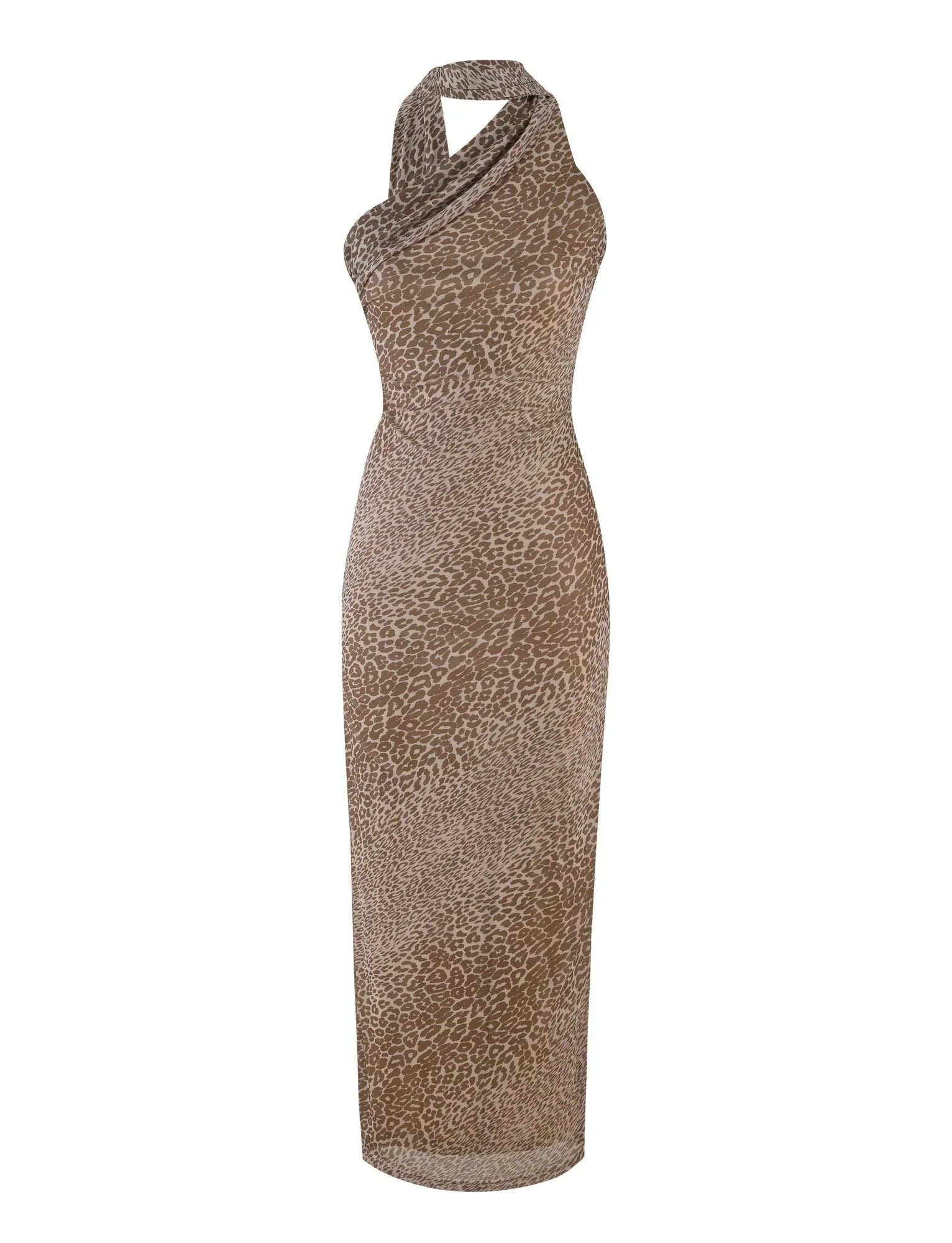 ALLIRA MAXI DRESS NEUTRAL LEOPARD