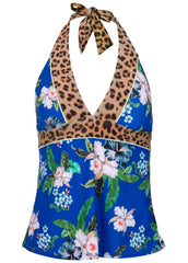 Athens Halter Tankini Top Ocean Floral