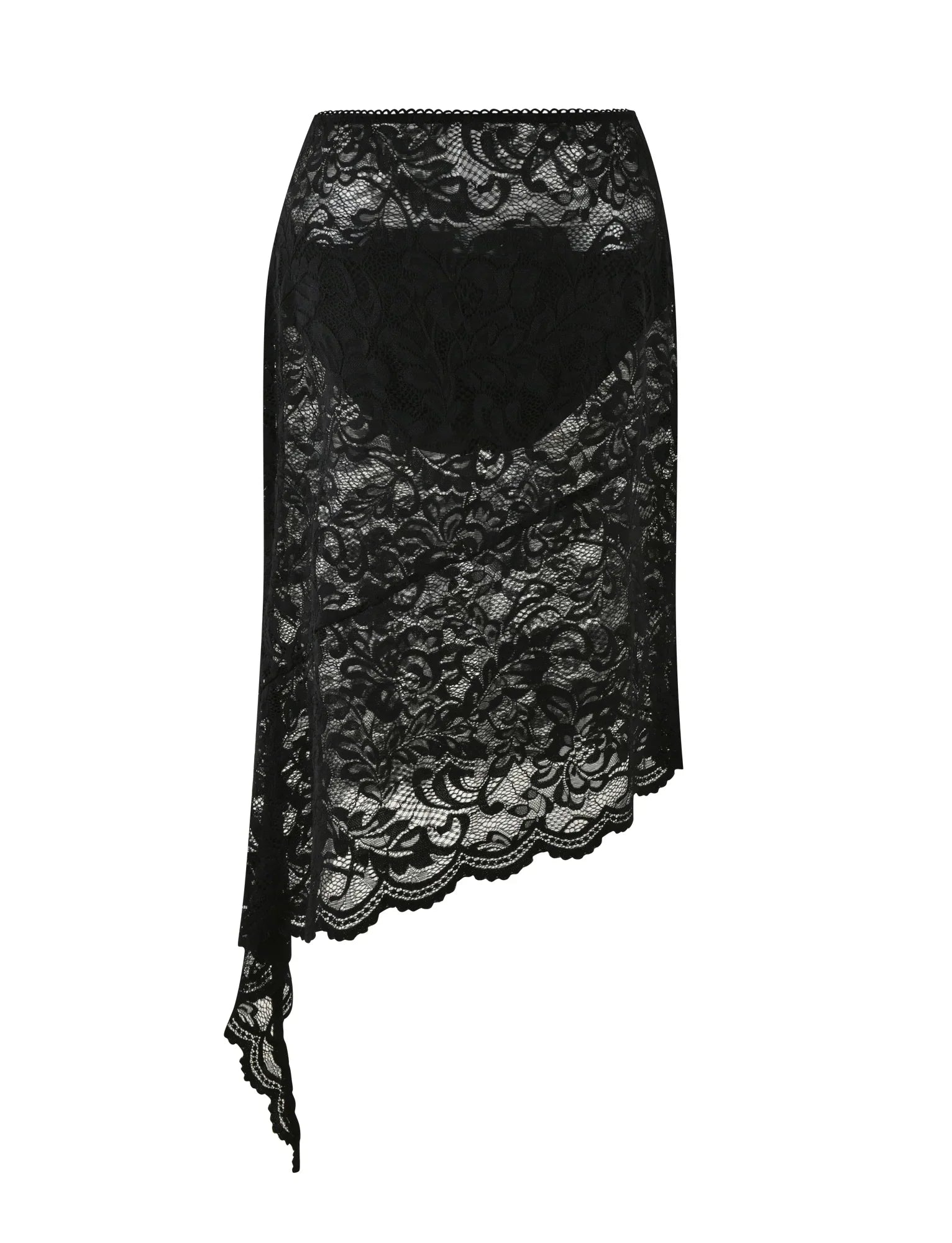SIYA MIDI SKIRT BLACK LACE BLACK LACE