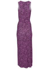 Tank Maxi Dress Purple Abstract Animal