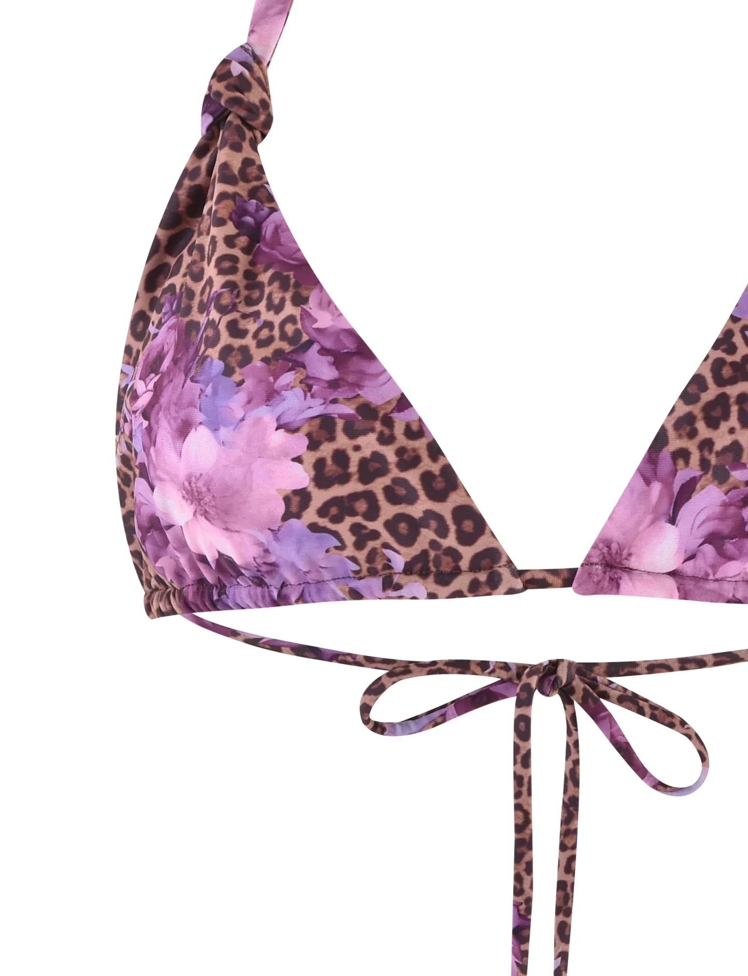 DESIRAE BIKINI TOP PURPLE FLORAL FLORAL LEOPARD