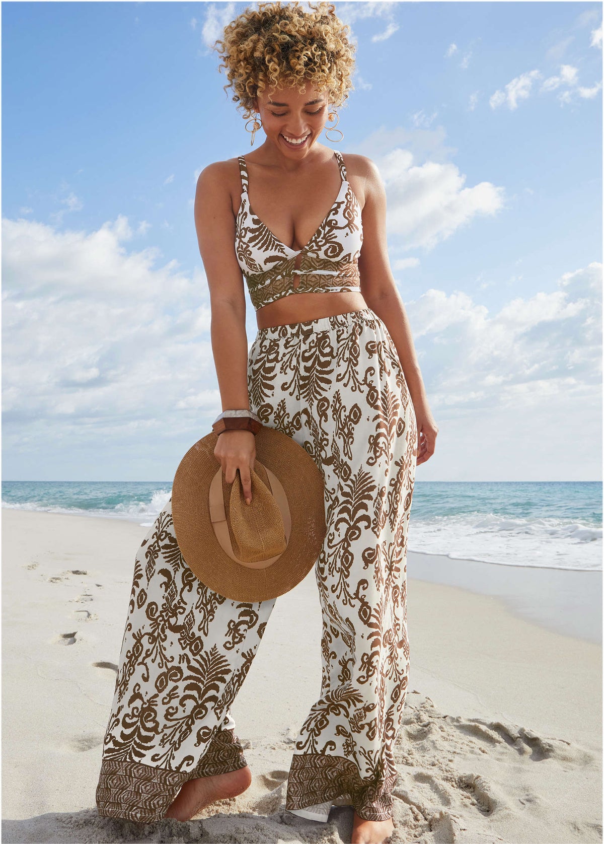 Strappy Longline Top Mystic Paisley
