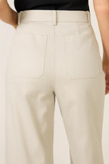 Stretch Twill Patch Pocket Wide Leg