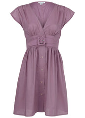 Belted Poplin Mini Dress Valerian