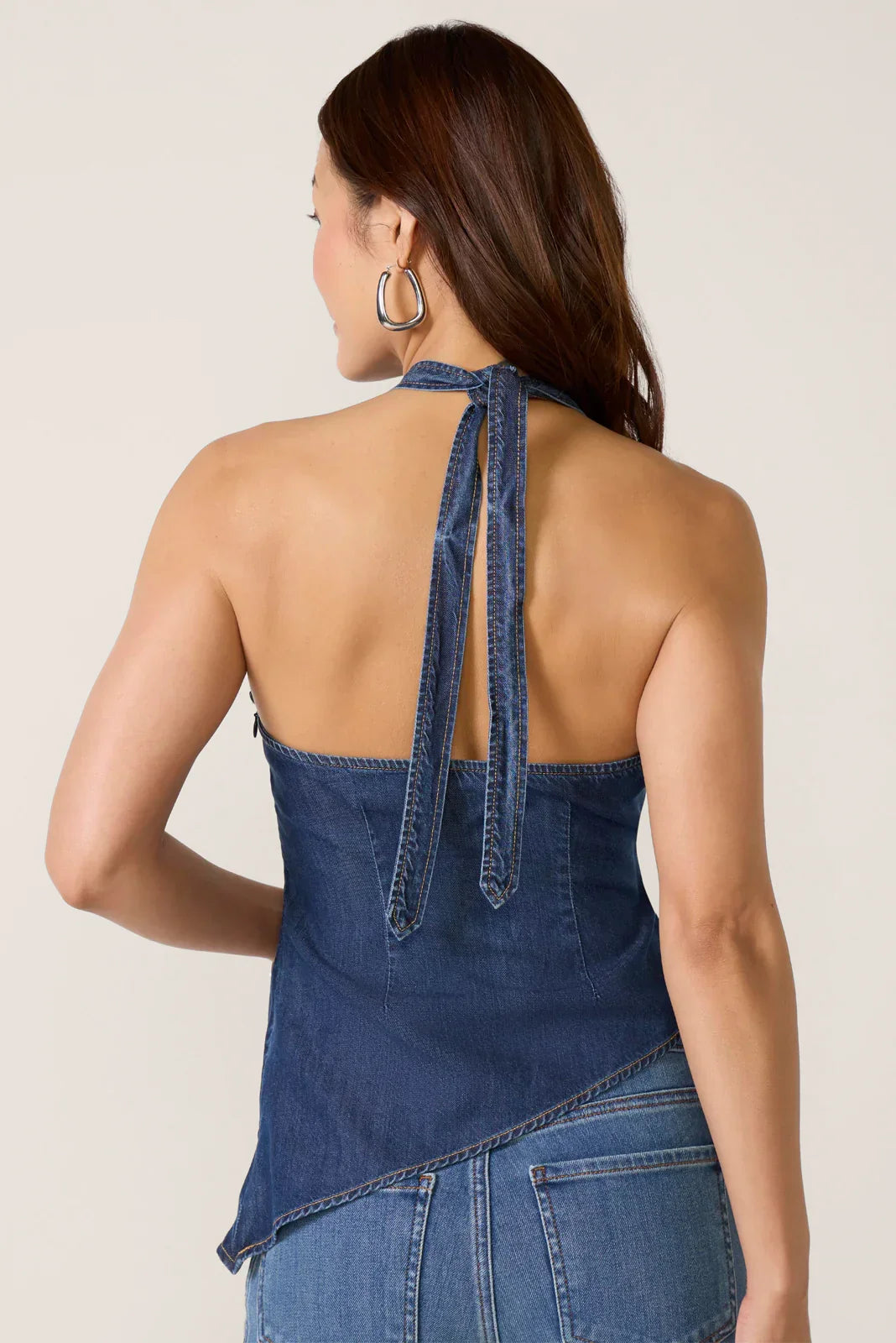 Asymmetrical Hem Halter Top