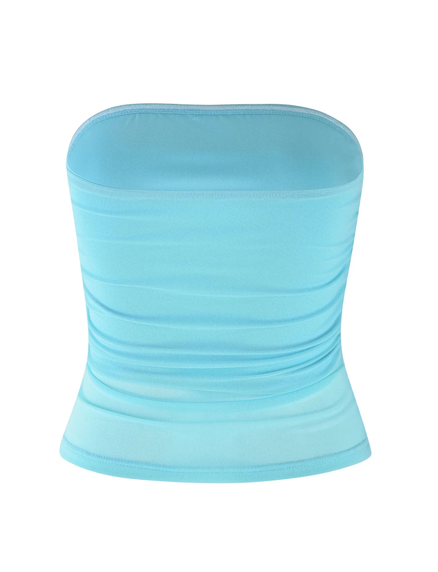 HARRIETT TUBE TOP BLUE ICE BLUE BRIGHT BLUE