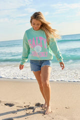 Salty Vibes Only Mint Graphic Sweatshirt