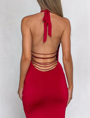 SOLYNE MAXI DRESS RED