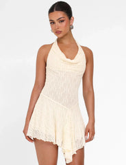 FIORELLA MINI DRESS WHITE LACE CREAM
