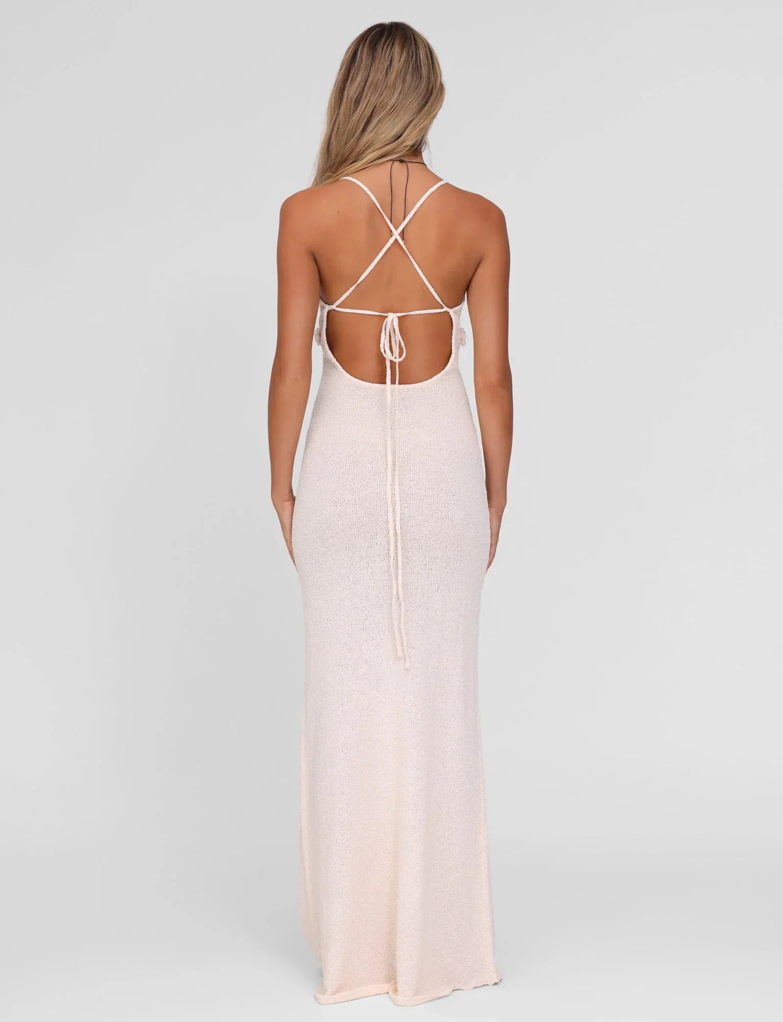 LAVELLE MAXI DRESS WHITE CREAM CREAM