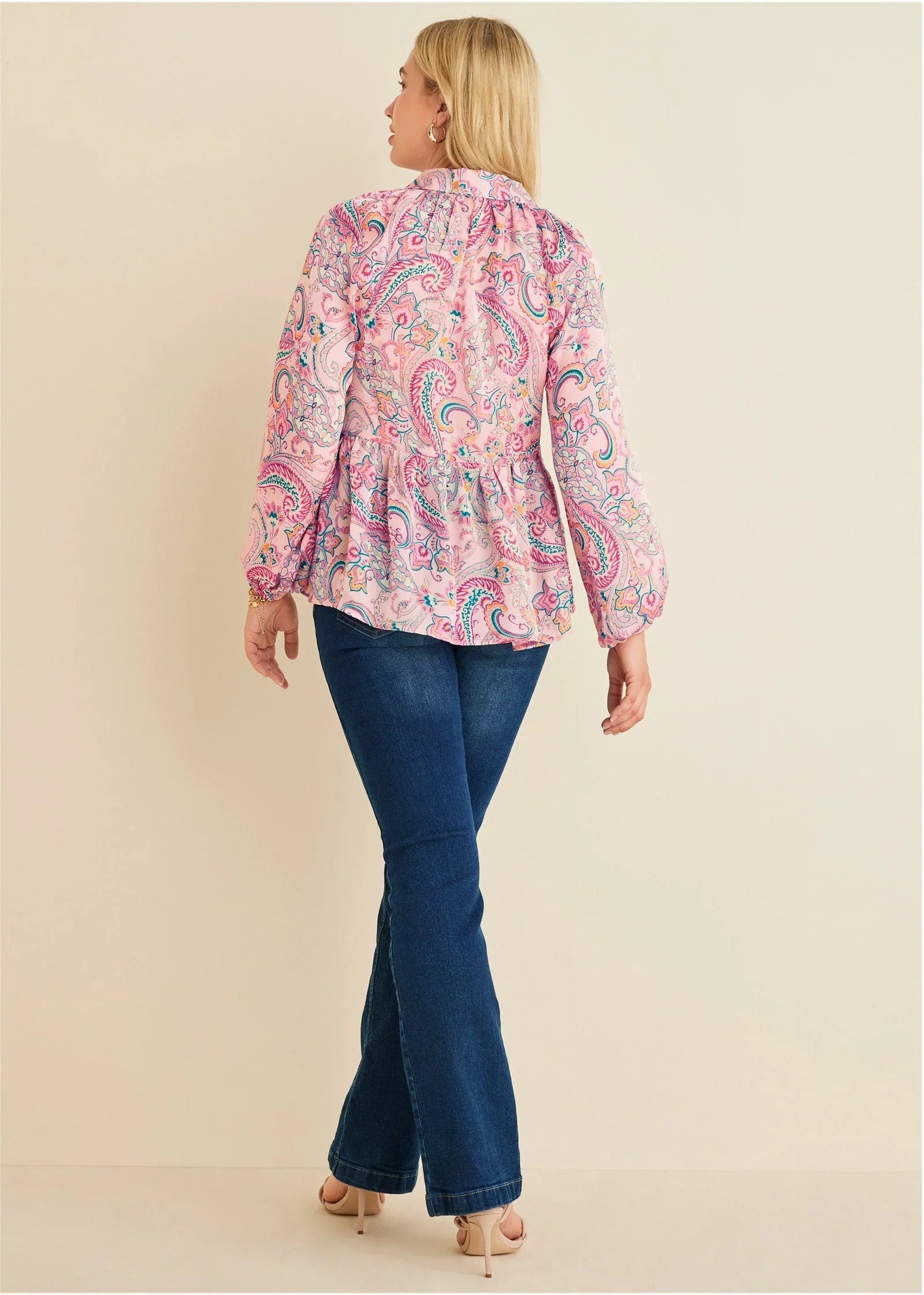 High Low Blouse Venetian Paisley
